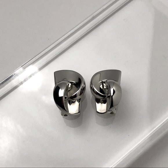 RARE VTG 70s DIOR “CD” LOGO MODERNIST EARRINGS - Picture 6 of 14